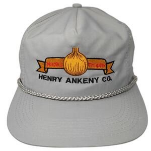 Head To Toe 5 Panel Gray Hat One Size Rope Henry Ankeny Co. Hanks Trophy Onion